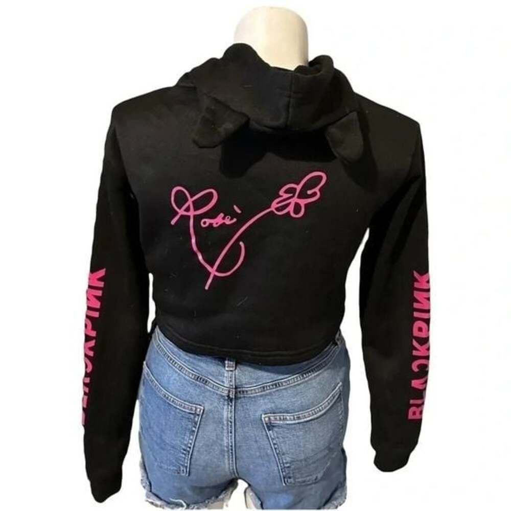 BLACKPINK Cropped Hoodie Size Large - Picture 2 of 2